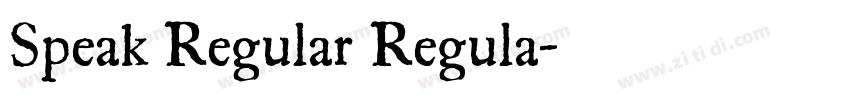 Speak Regular Regula字体转换